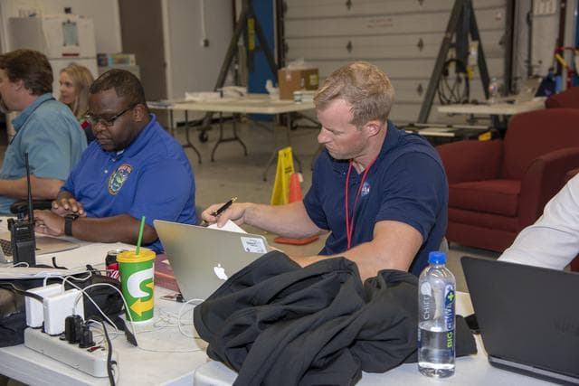 NASA image: NASA Flight Operations Crew Monitors Supersonic Flight