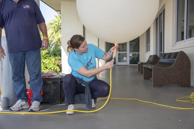 NASA image: NASA Meteorologists Launch Weather Balloon Before Research Flight