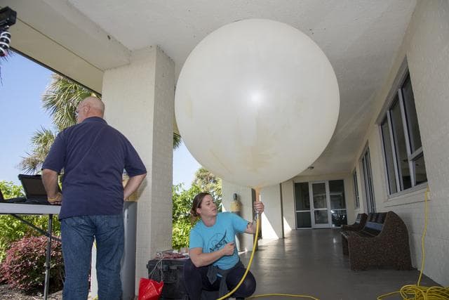 NASA image: NASA Meteorologists Launch Weather Balloon Before Research Flight
