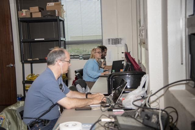 NASA image: QSF18 Field Research Team Monitors Data from Flight