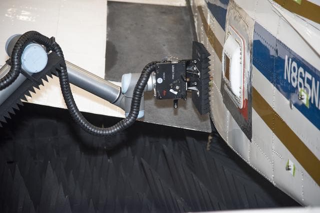NASA image: Testing a Conformal Antenna with a Robotic Arm