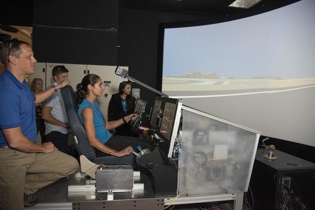 NASA image: Astronauts in X-57 Simulator at Armstrong Flight Research Center