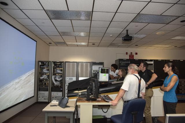 NASA image: Astronauts Pilot F-18 Simulator at Armstrong Flight Research Center