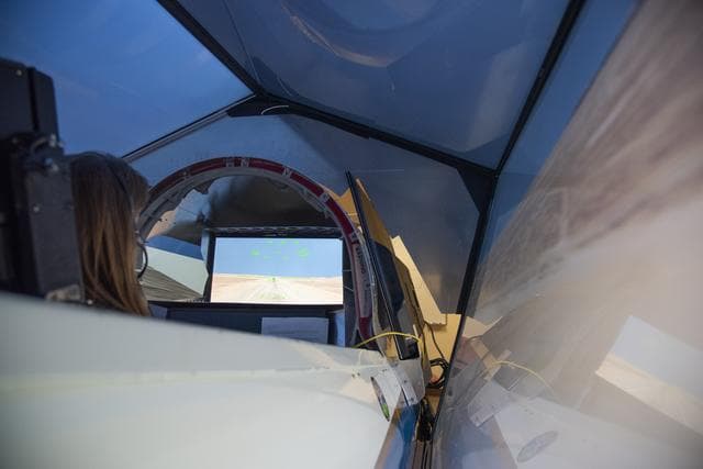 NASA image: Astronaut Pilots X-59 Simulator at Armstrong Flight Research Center
