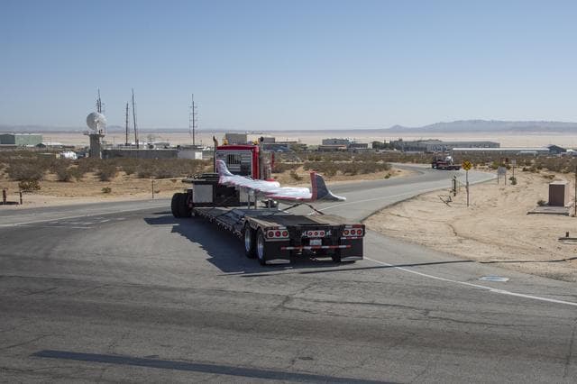NASA image: X-57 Mod II Vehicle Arrives at NASA Armstrong
