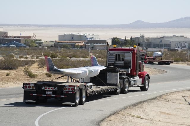 NASA image: X-57 Mod II Vehicle Arrives at NASA Armstrong