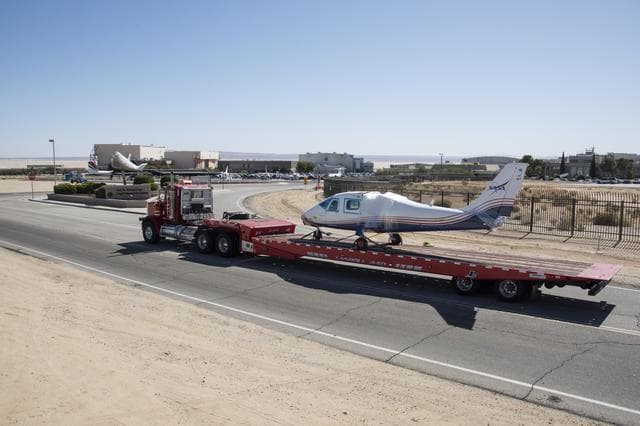 NASA image: X-57 Mod II Vehicle Arrives at NASA Armstrong