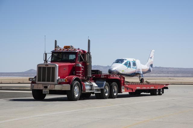 NASA image: X-57 Mod II Vehicle Arrives at NASA Armstrong