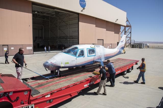 NASA image: X-57 Mod II Vehicle Delivered to NASA Armstrong