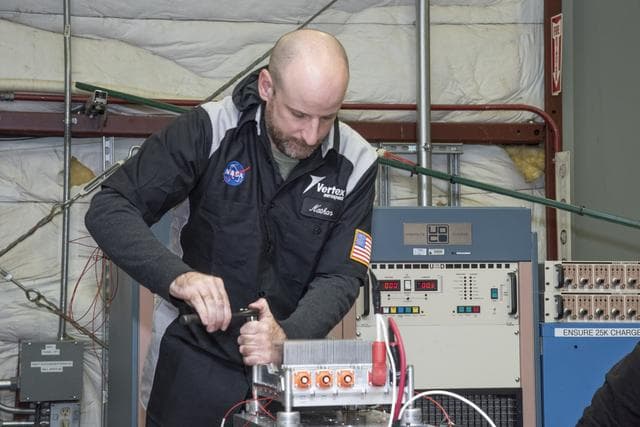 NASA image: Engineers Prepare X-57 Cruise Motor Controller for Vibration Testing