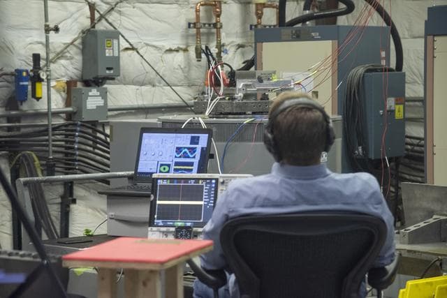 NASA image: X-57 Cruise Motor Controller Undergoes Vibration Testing