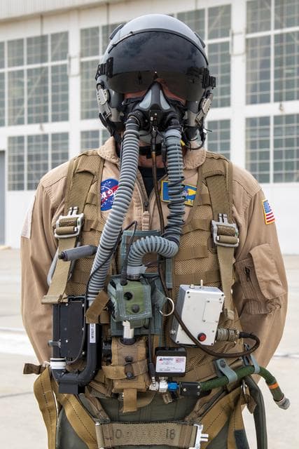 NASA image: Pilot Breathing Assessment Program Prototype JPL Mask with U.S. Navy Configuration