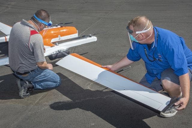 NASA image: HQ-90 aircraft arrived and assembled at NASA's Armstrong Flight Research Center