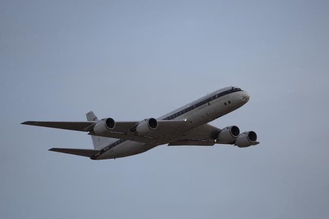 NASA image: DC-8 Sunset Lift Off