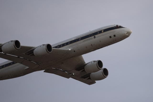 NASA image: DC-8 Sunset Lift Off