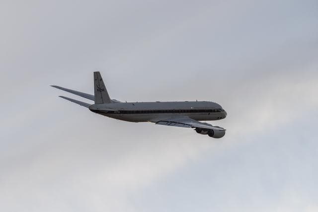 NASA image: DC-8 Sunset Lift Off