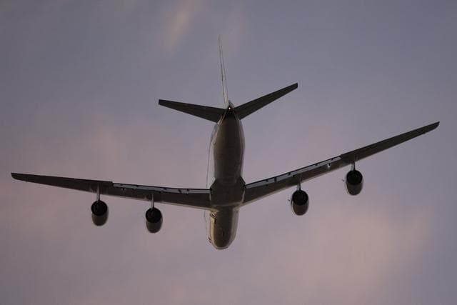 NASA image: DC-8 Sunset Lift Off