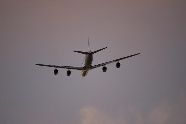 NASA image: DC-8 Sunset Lift Off