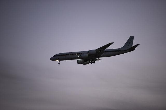 NASA image: DC-8 Sunset Lift Off