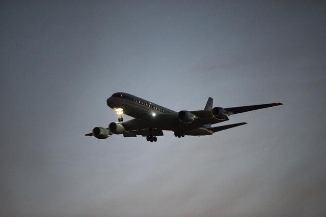 NASA image: DC-8 Sunset Lift Off