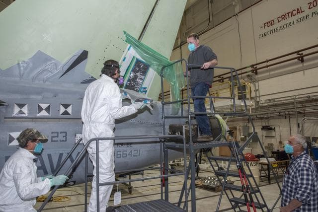 NASA image: Title: NAVAIR F/A-18E Undergoes Loads Testing at NASA Armstrong