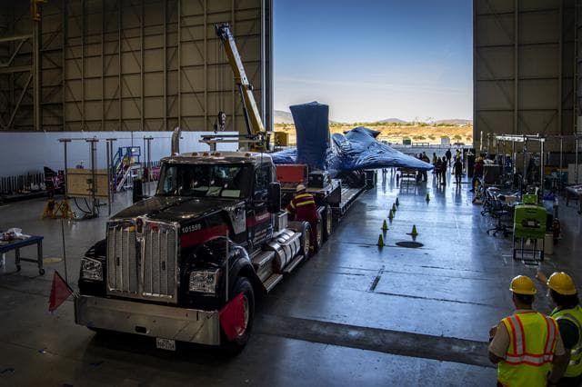 NASA image: X-59 Arrives Back in California After Critical Ground Tests
