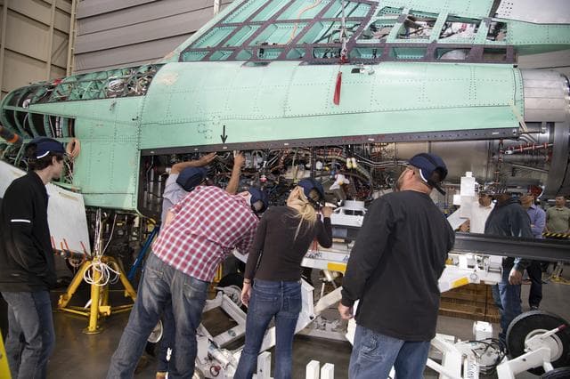 NASA image: Engine Installed on NASAâ€™s X-59 Experimental Aircraft