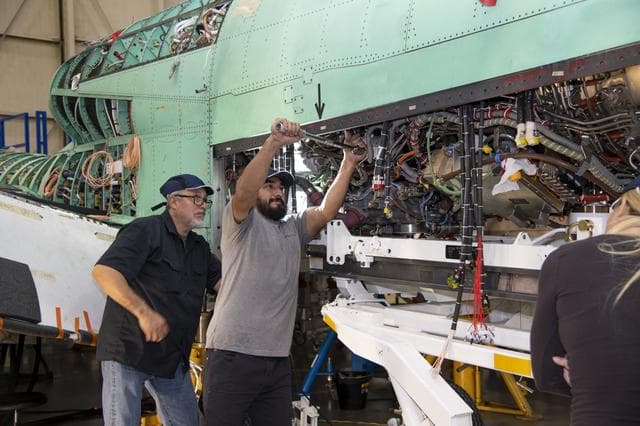 NASA image: Engine Installed on NASAâ€™s X-59 Experimental Aircraft