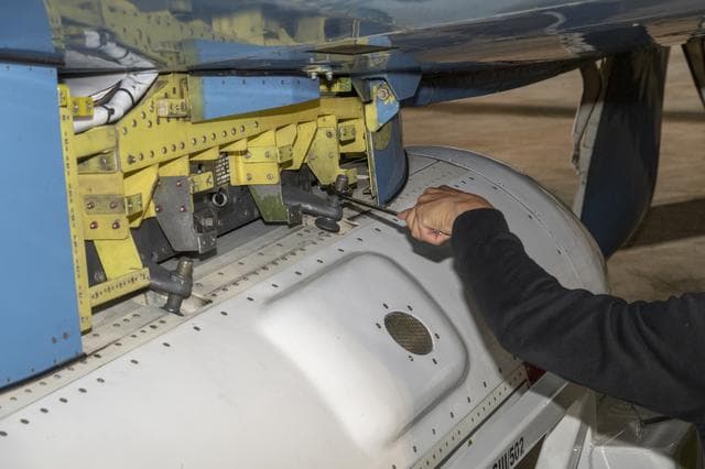 NASA image: UAVSAR pod install