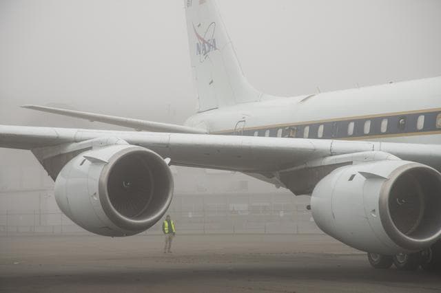 NASA image: NASA’s DC-8 aircraft tracks fuel in ecoDemonstrator 2023 project with Boeing, partners