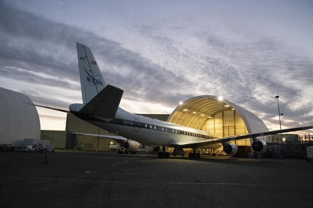 NASA image: NASA’s DC-8 aircraft tracks fuel in ecoDemonstrator 2023 project with Boeing, partners