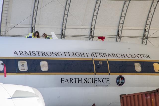 NASA image: NASA’s DC-8 aircraft tracks fuel in ecoDemonstrator 2023 project with Boeing, partners