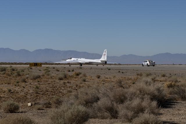 NASA image: ER-2 prepares for takeoff for airborne science mission, PACE-PAX