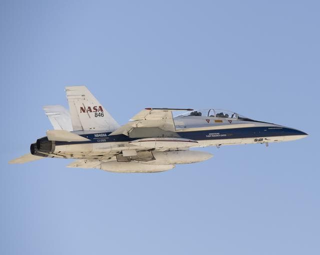 NASA image: NASA F/A-18 Tests Precision Landing Tech for Space Missions
