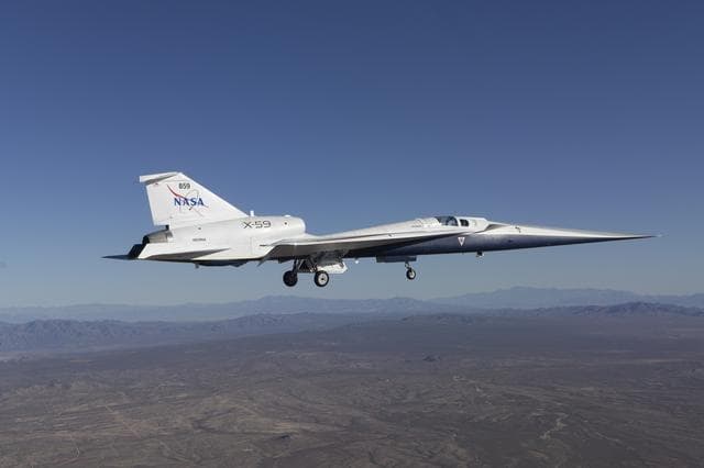 NASA image: NASA’s X-59 Lifts Off for First Flight