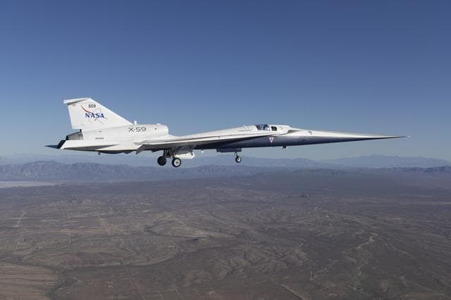 NASA image: NASA’s X-59 Lifts Off for First Flight