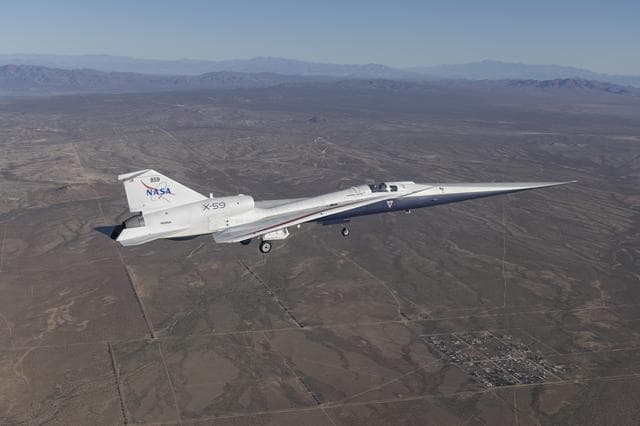 NASA image: NASA’s X-59 Lifts Off for First Flight