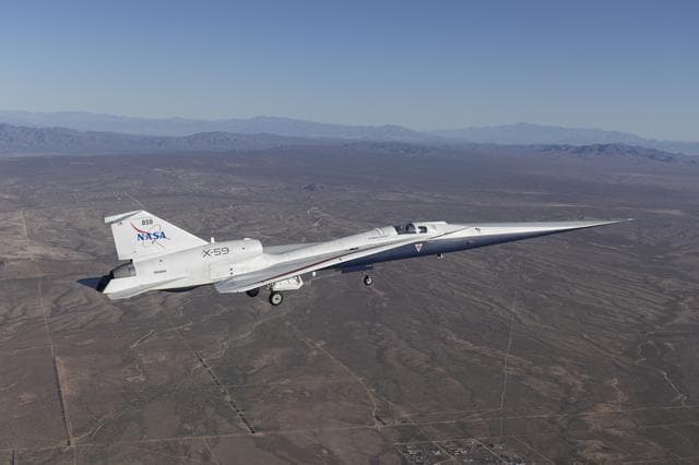 NASA image: NASA’s X-59 Lifts Off for First Flight