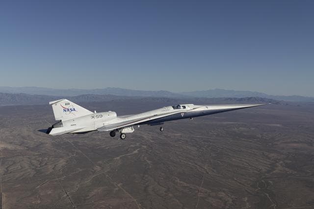 NASA image: NASA’s X-59 Lifts Off for First Flight