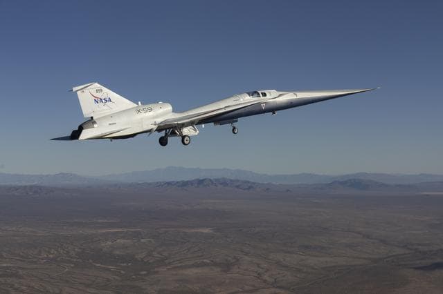 NASA image: NASA’s X-59 Lifts Off for First Flight