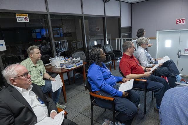 NASA image: NASA Aeronautics and Center Leadership Observe X-59’s First Flight