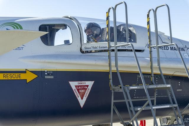 NASA image: NASA Test Pilot Opens X-59 Cockpit After Historic First Flight