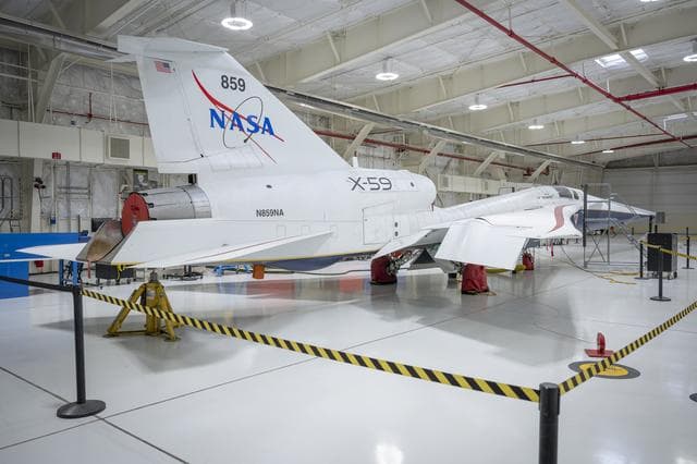 NASA image: NASA’s X-59 Arrives at New Base of Flight Operations