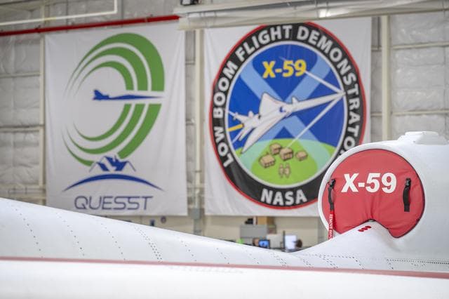 NASA image: NASA’s X-59 Arrives at New Base of Flight Operations