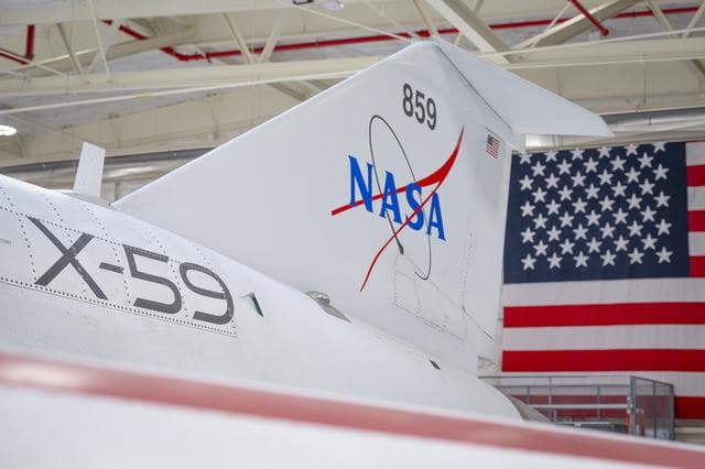 NASA image: NASA’s X-59 Arrives at New Base of Flight Operations