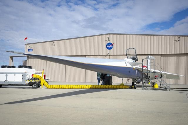 NASA image: NASA’s X-59 Arrives at New Base of Flight Operations