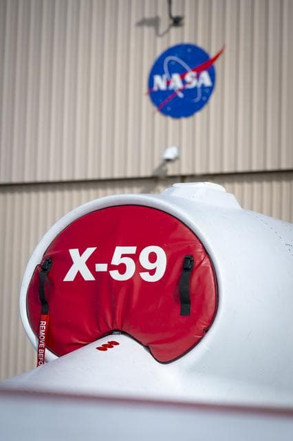 NASA image: NASA’s X-59 Arrives at New Base of Flight Operations