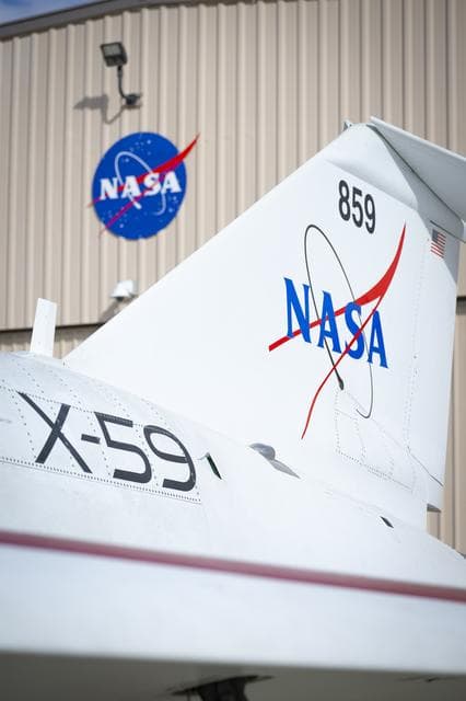 NASA image: NASA’s X-59 Arrives at New Base of Flight Operations