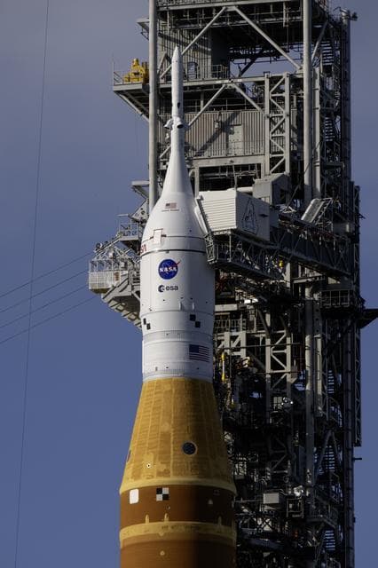 NASA image:  SLS at the pad
