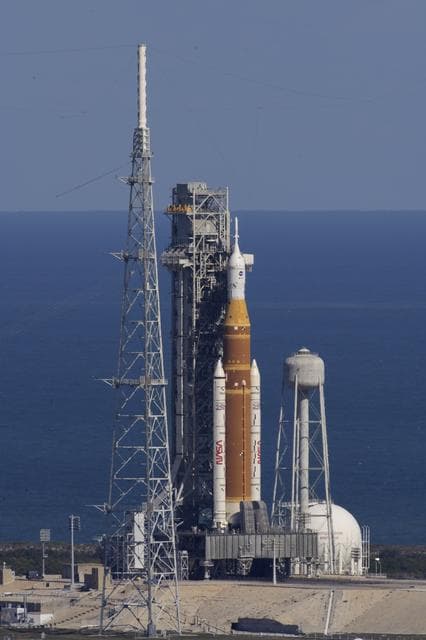 NASA image:  SLS at the pad
